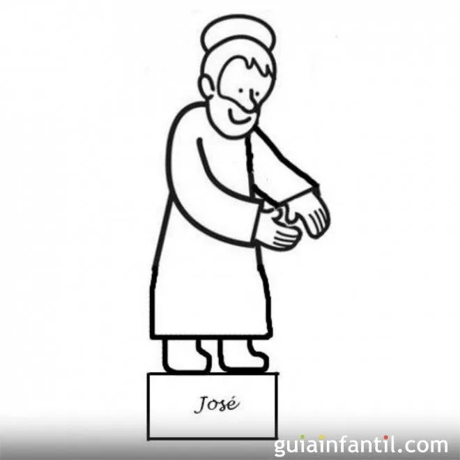 Dibujo de San José para recortar y colorear - Dibujos para ... Dibujo de San José para recortar y colorear - Dibujos para ...