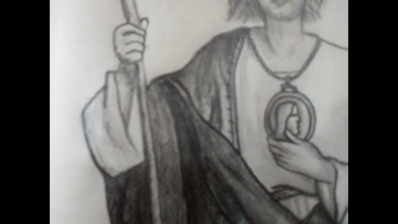 Dibujo SAN JUDAS TADEO a lápiz | Vivas Art - YouTube Dibujo SAN JUDAS TADEO a lápiz | Vivas Art - YouTube