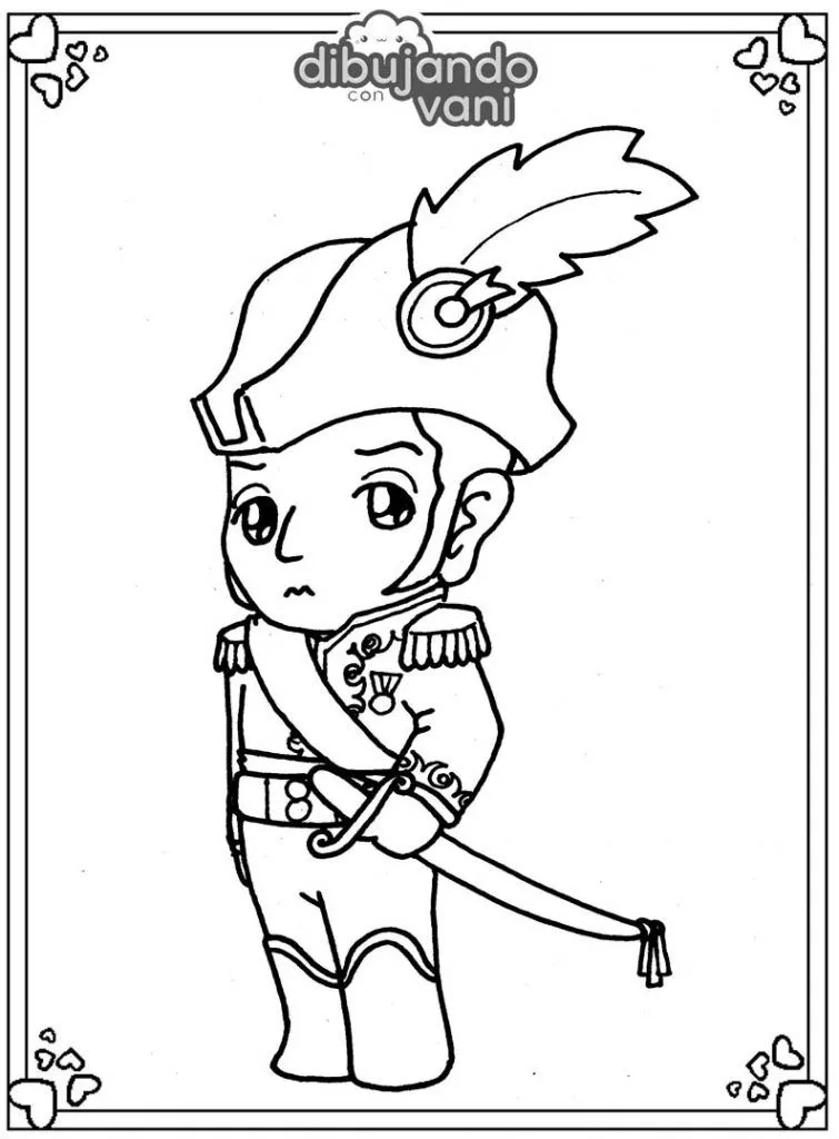 Dibujo de San Martin para imprimir y colorear - Dibujando con Vani Dibujo de San Martin para imprimir y colorear - Dibujando con Vani