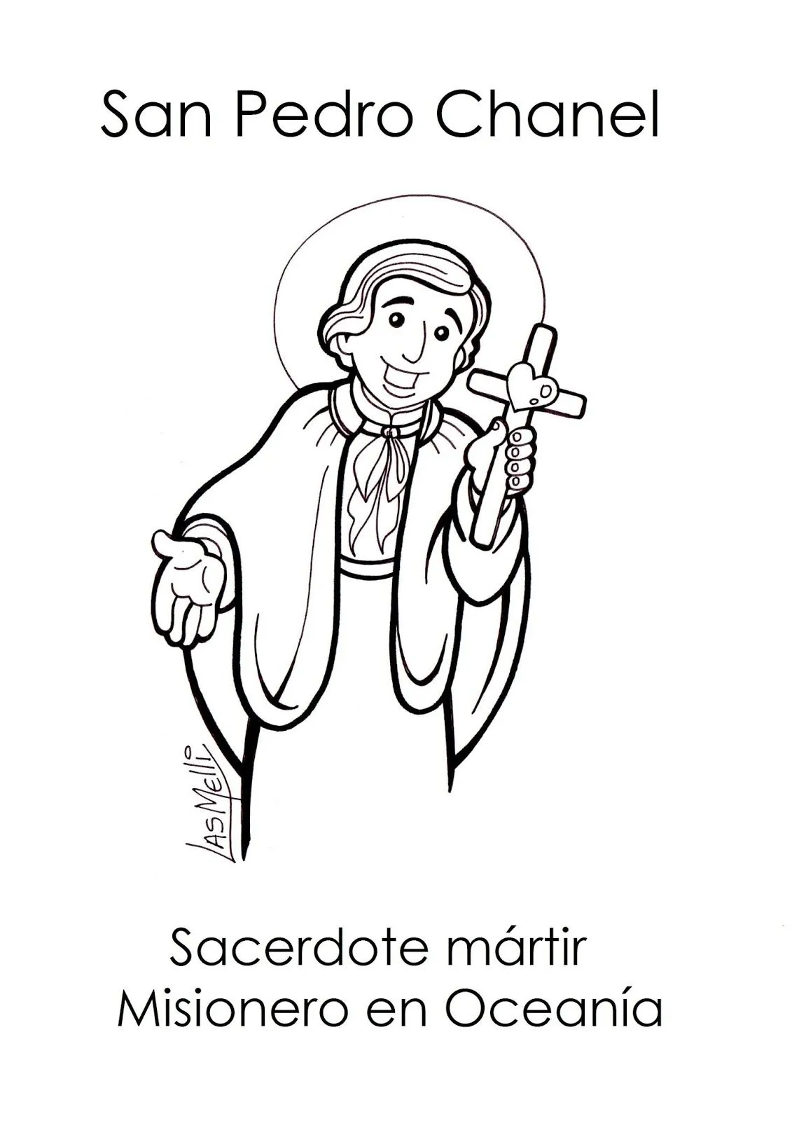 DIBUJO: San Pedro Chanel, sacerdote mártir - Educacion Religiosa DIBUJO: San Pedro Chanel, sacerdote mártir - Educacion Religiosa