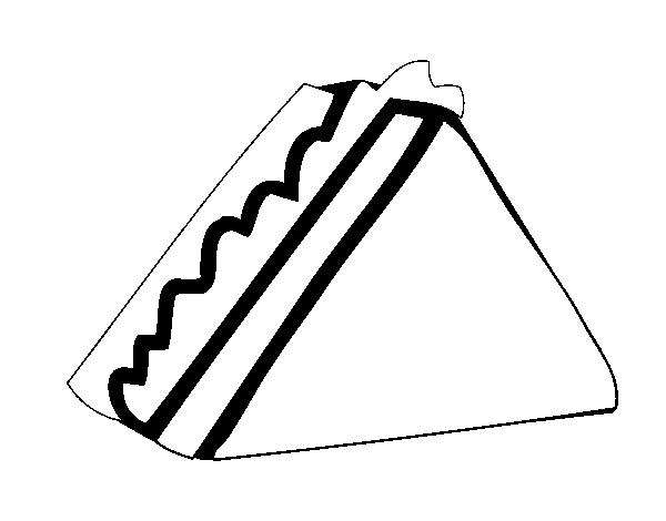Dibujo de Medio sandwich para Colorear - Dibujos.net Dibujo de Medio sandwich para Colorear - Dibujos.net