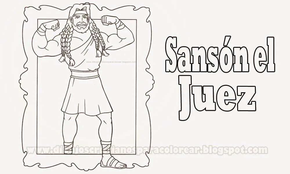 Dibujo de Sanson para colorear - Dibujos cristianos para colorear ... Dibujo de Sanson para colorear - Dibujos cristianos para colorear ...