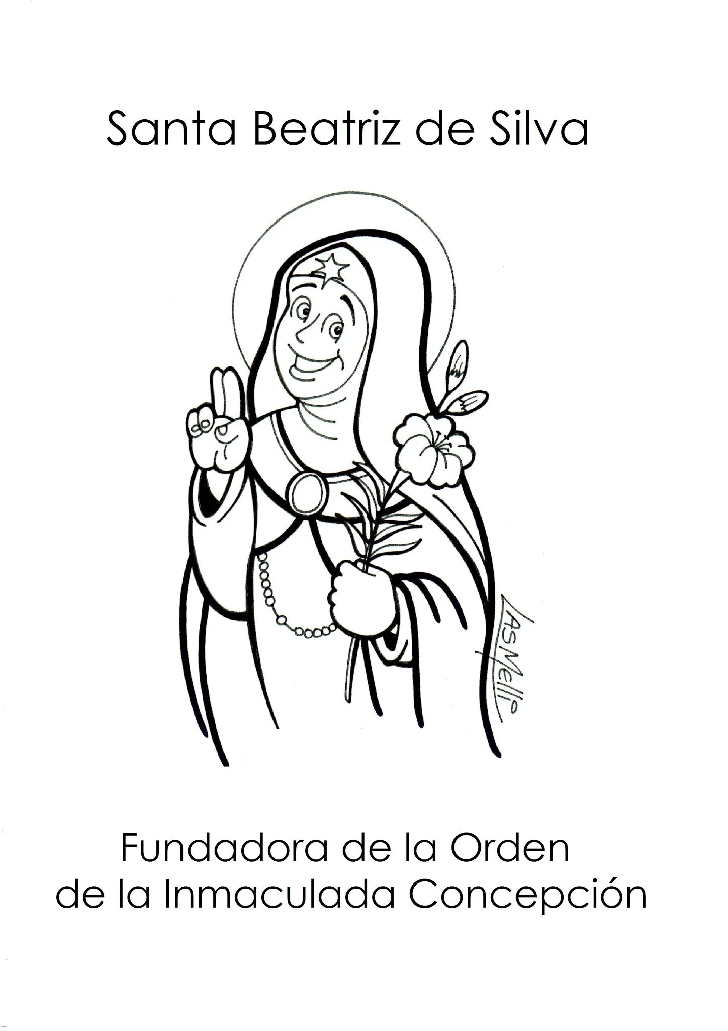 DIBUJO: Santa Beatriz de Silva, fundadora - Educacion Religiosa DIBUJO: Santa Beatriz de Silva, fundadora - Educacion Religiosa