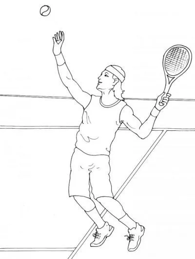 Dibujo de Saque de tenis. Dibujo para colorear de Saque de tenis ... Dibujo de Saque de tenis. Dibujo para colorear de Saque de tenis ...