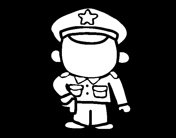 Dibujo de Sargento para Colorear - Dibujos.net Dibujo de Sargento para Colorear - Dibujos.net