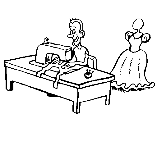 Dibujo de Sastre para Colorear - Dibujos.net Dibujo de Sastre para Colorear - Dibujos.net