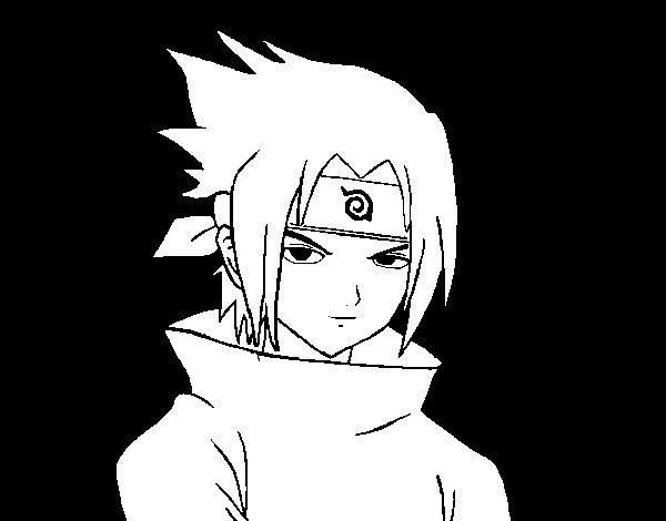 Dibujo de Sasuke enfadado para Colorear - Dibujos.net