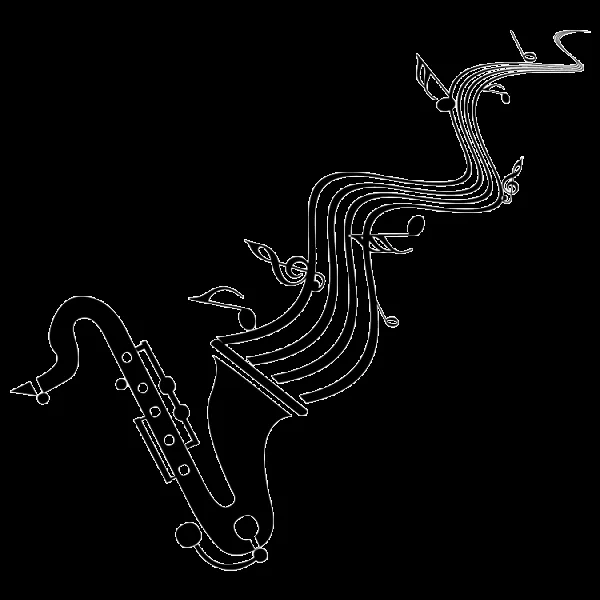 Dibujo de saxofones a lápiz - Imagui
