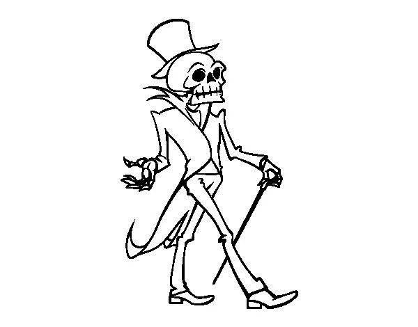 Dibujo de Señor esqueleto para Colorear - Dibujos.net Dibujo de Señor esqueleto para Colorear - Dibujos.net