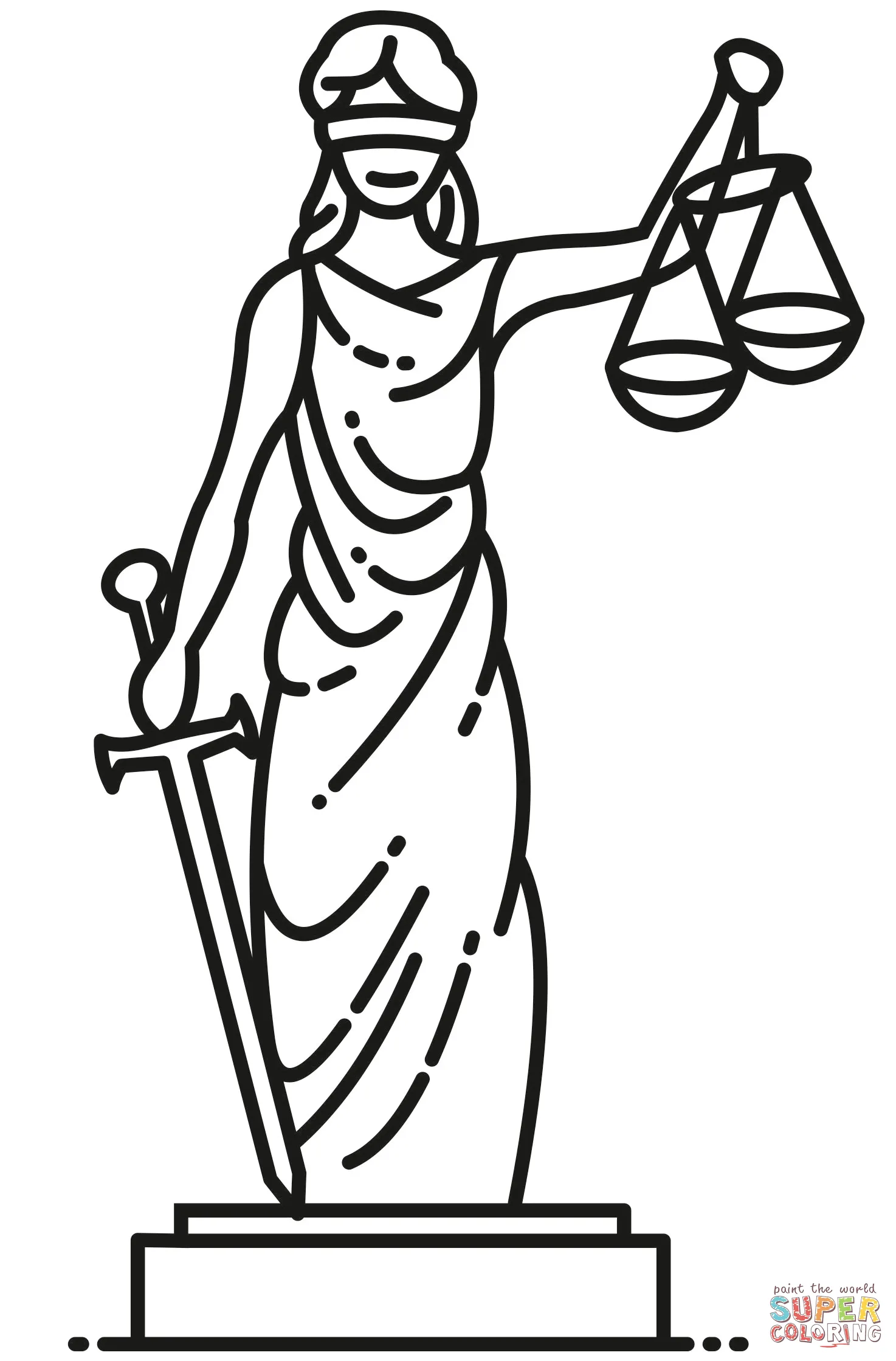 Dibujo de señora justicia para colorear | Dibujos para colorear imprimir gratis Dibujo de señora justicia para colorear | Dibujos para colorear imprimir gratis
