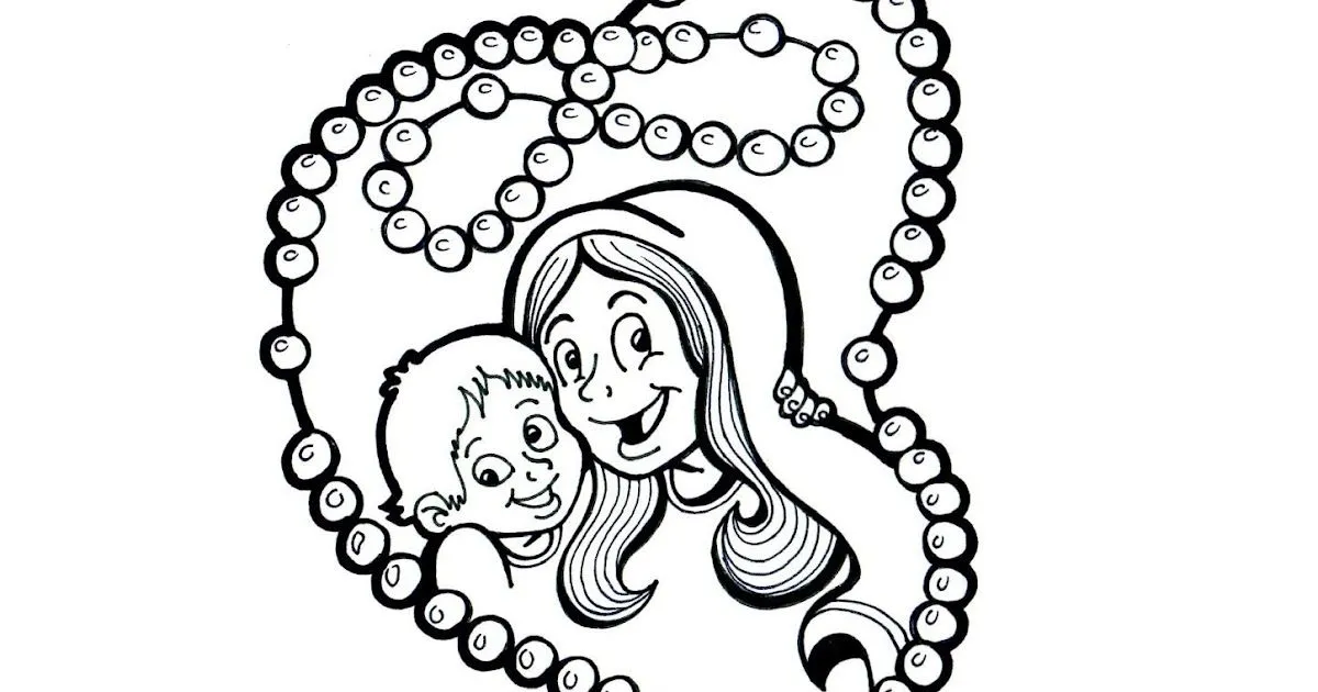 DIBUJO: Nuestra Señora de Rosario - Educacion Religiosa DIBUJO: Nuestra Señora de Rosario - Educacion Religiosa