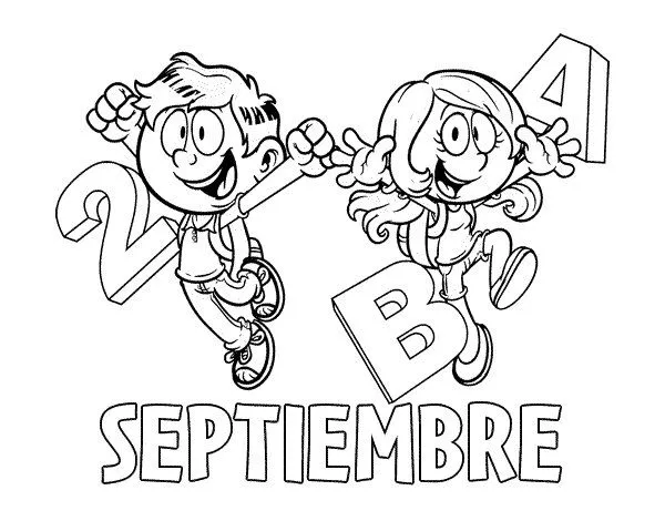 Dibujo de Septiembre para Colorear - Dibujos.net