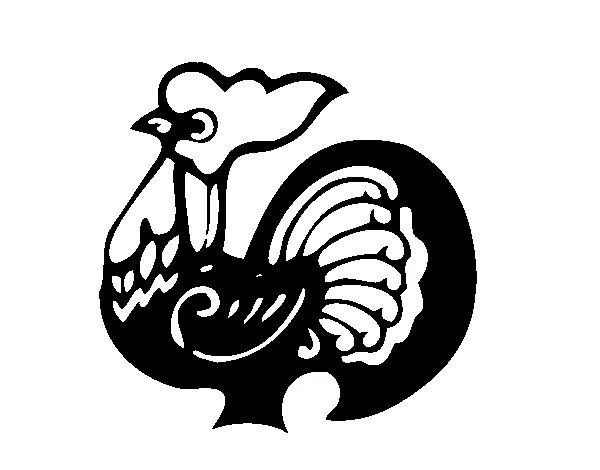 Dibujo de Signo del Gallo para Colorear - Dibujos.net Dibujo de Signo del Gallo para Colorear - Dibujos.net