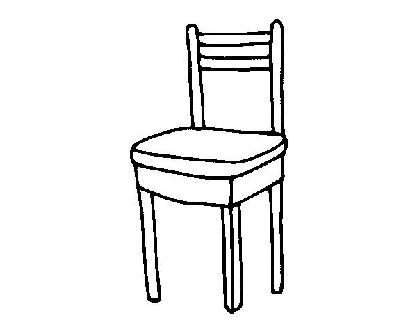 Dibujo de Silla de comedor para Colorear - Dibujos.net Dibujo de Silla de comedor para Colorear - Dibujos.net
