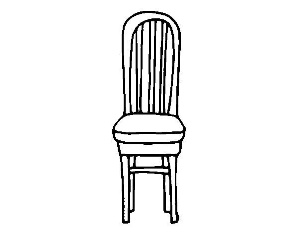 Dibujo de Silla de madera para Colorear - Dibujos.net Dibujo de Silla de madera para Colorear - Dibujos.net