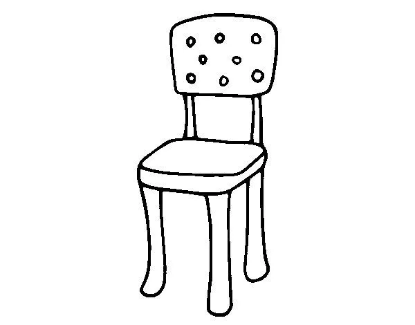 Dibujo de Silla con respaldo para Colorear - Dibujos.net Dibujo de Silla con respaldo para Colorear - Dibujos.net
