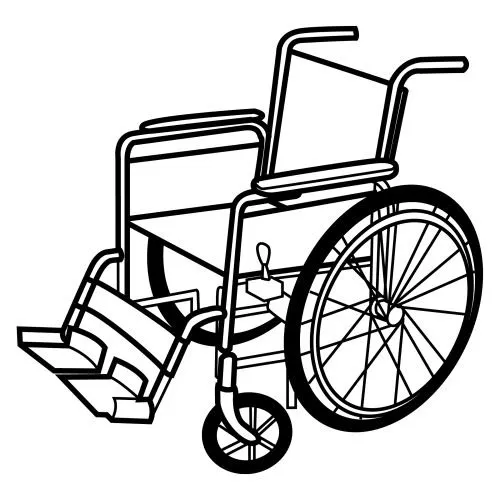 Dibujar a un niño en silla de ruedas para coloriar - Imagui