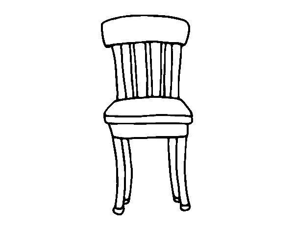 Dibujo de Silla rústica para Colorear - Dibujos.net Dibujo de Silla rústica para Colorear - Dibujos.net