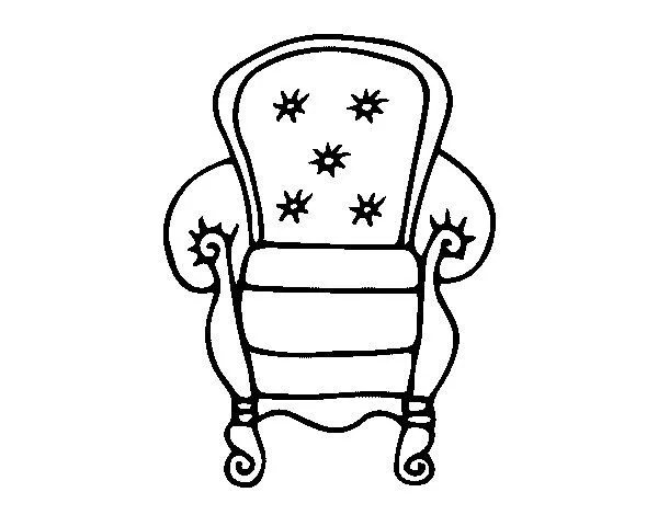 Dibujo de Sillón clásico para Colorear - Dibujos.net Dibujo de Sillón clásico para Colorear - Dibujos.net