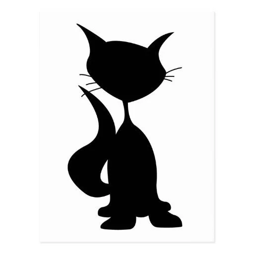 Dibujo silueta de gatos - Imagui