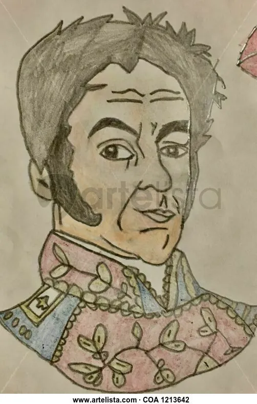 Dibujo de Simon Bolivar Aneth Blanco - Artelista.com Dibujo de Simon Bolivar Aneth Blanco - Artelista.com