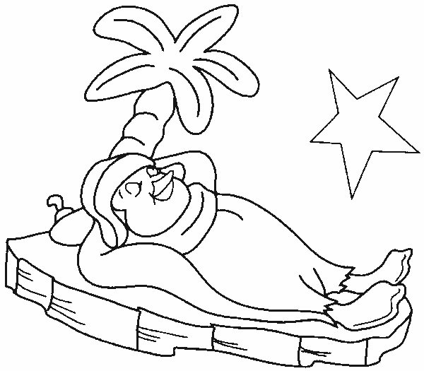 Dibujo de Un simpatico pinguino en una isla Dibujo de Un simpatico pinguino en una isla