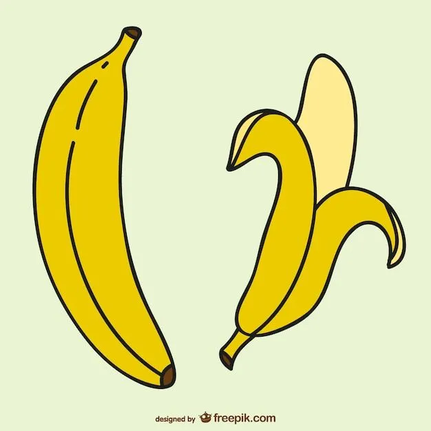 Dibujo simple de plátanos | Descargar Vectores gratis