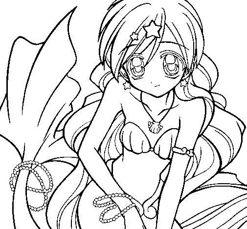 Dibujo de Sirena 3 para Colorear - Dibujos.net Dibujo de Sirena 3 para Colorear - Dibujos.net