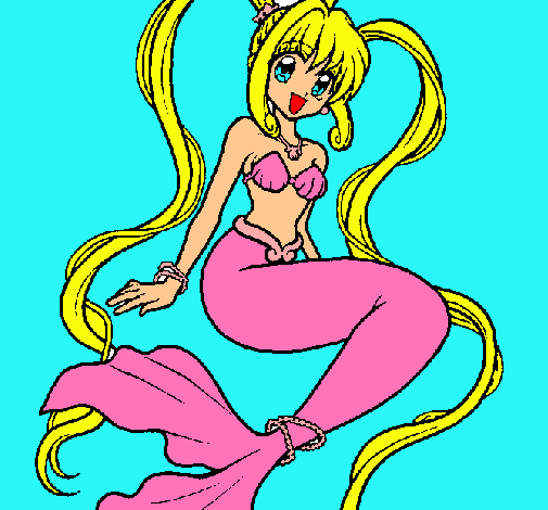 Dibujo de Sirena con perlas pintado por Peach en Dibujos.net el ... Dibujo de Sirena con perlas pintado por Peach en Dibujos.net el ...