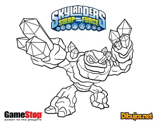 Dibujo de Skylanders Swap Force para Colorear - Dibujos.net Dibujo de Skylanders Swap Force para Colorear - Dibujos.net