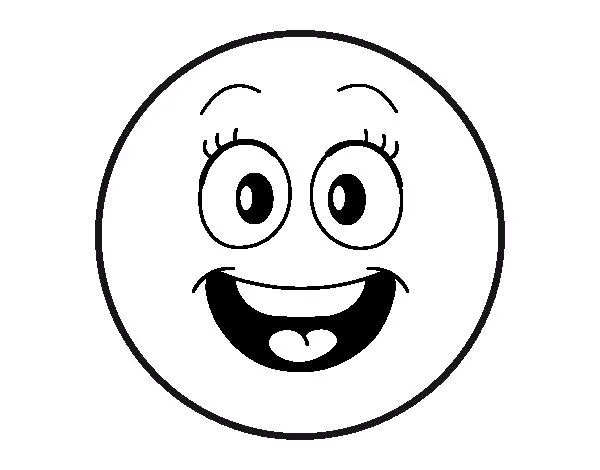 Dibujo de Smiley feliz para Colorear - Dibujos.net Dibujo de Smiley feliz para Colorear - Dibujos.net