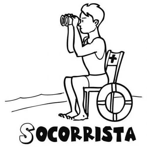 Dibujo de un socorrista para colorear - Dibujos para colorear de ... Dibujo de un socorrista para colorear - Dibujos para colorear de ...