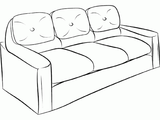 Dibujo sofa para colorear - Imagui