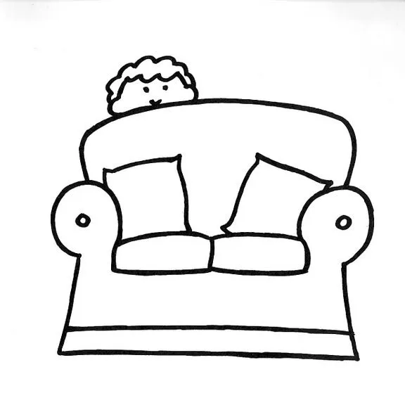Dibujo sofa para colorear - Imagui