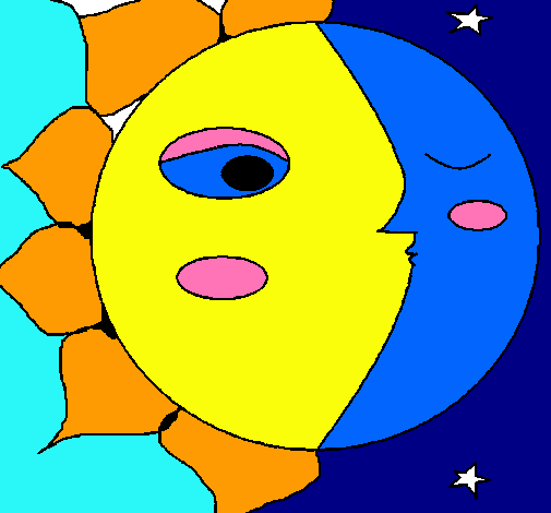 Dibujo de Sol y luna 3 pintado por Martina en Dibujos.net el día ... Dibujo de Sol y luna 3 pintado por Martina en Dibujos.net el día ...