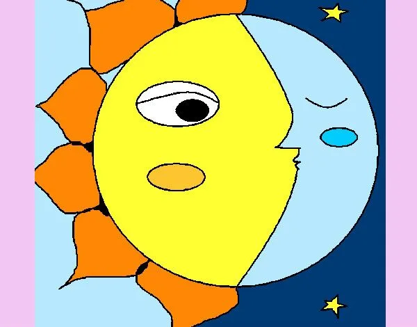 Dibujo de Sol y luna 3 pintado por Naaray1 en Dibujos.net el día ... Dibujo de Sol y luna 3 pintado por Naaray1 en Dibujos.net el día ...
