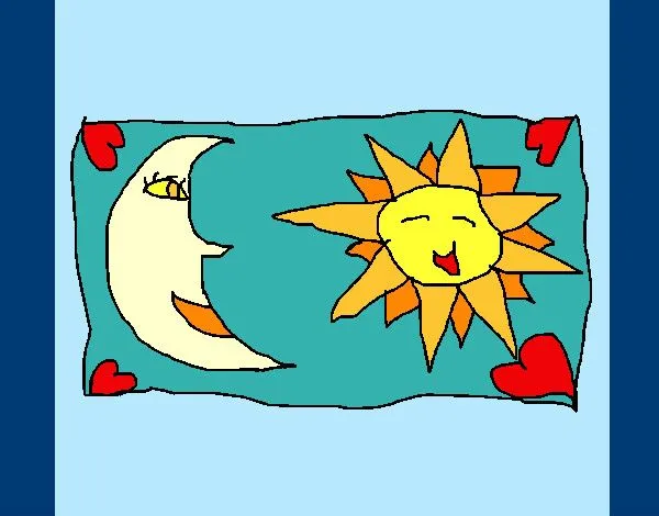 Dibujo de Sol y luna 2 pintado por Queyla en Dibujos.net el día 10 ...
