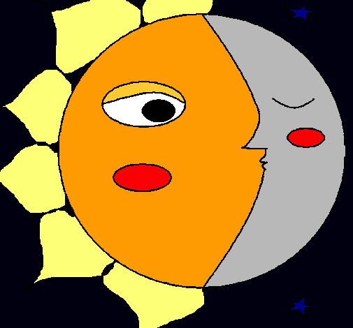 Dibujo de Sol y luna 3 pintado por Tamarita en Dibujos.net el día ... Dibujo de Sol y luna 3 pintado por Tamarita en Dibujos.net el día ...