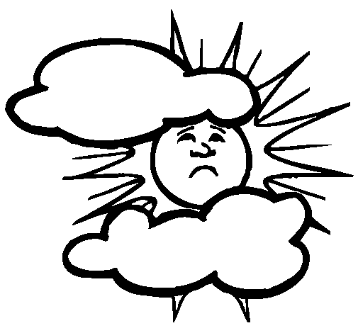 Dibujo de Sol y nubes para Colorear - Dibujos.net Dibujo de Sol y nubes para Colorear - Dibujos.net