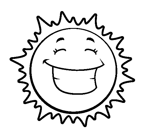 Dibujo de Sol sonriendo para Colorear - Dibujos.net