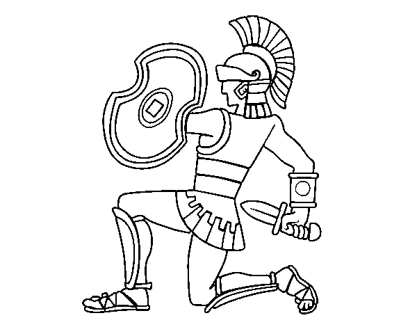 Dibujo de Soldado agachado para Colorear - Dibujos.net