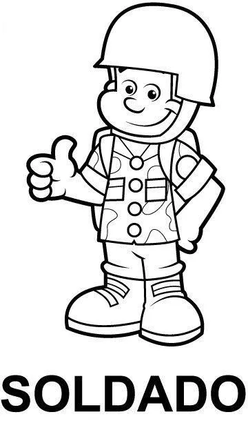 Dibujo de Soldado | Dibujos para Colorear Infantil Dibujo de Soldado | Dibujos para Colorear Infantil
