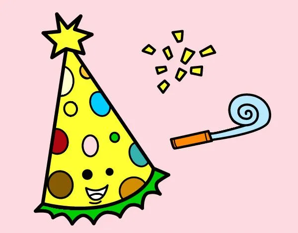 Dibujo de el sombrerito de cumple años pintado por Juanblo340 en ... Dibujo de el sombrerito de cumple años pintado por Juanblo340 en ...