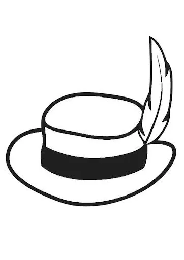 DIBUJO DE SOMBRERO PARA COLOREAR | FICHAS PARA PINTAR | DIBUJOS ...