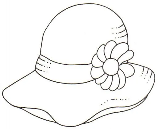 DIBUJO DE SOMBRERO PARA COLOREAR | FICHAS PARA PINTAR | DIBUJOS ...