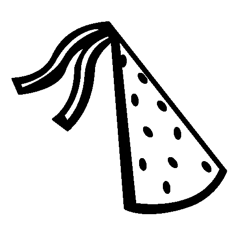 Dibujo de Sombrero de cumpleaños para Colorear - Dibujos.net Dibujo de Sombrero de cumpleaños para Colorear - Dibujos.net