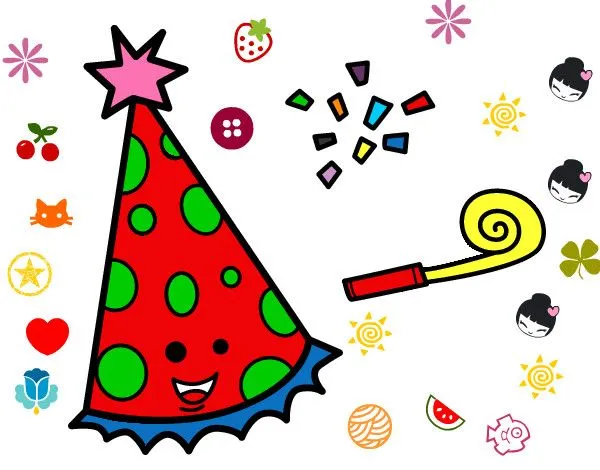 Dibujo de Sombrero de fiesta pintado por Brisa123 en Dibujos.net ... Dibujo de Sombrero de fiesta pintado por Brisa123 en Dibujos.net ...