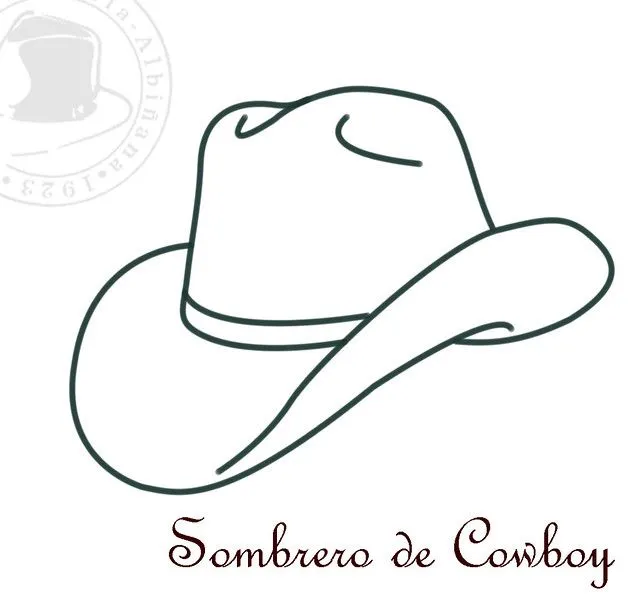 Dibujos de sombreros vaqueros para colorear - Imagui