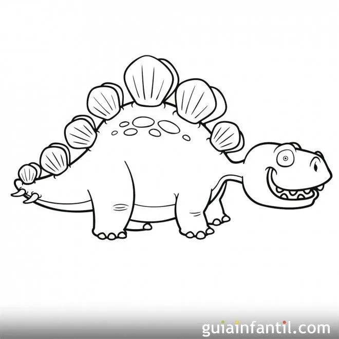 Dibujo de Stegosaurus para niños - Dibujos de dinosaurios para ... Dibujo de Stegosaurus para niños - Dibujos de dinosaurios para ...