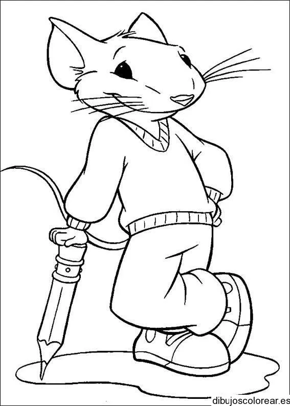 Dibujo de Stuart Little con lápiz | Dibujos para Colorear